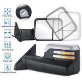 Chrome Power Heated Towing Mirrors w/ Temp Sensor Puddle Light For 2009-2018 Ram 1500 2500 3500 2pcs